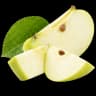 Green apple slices