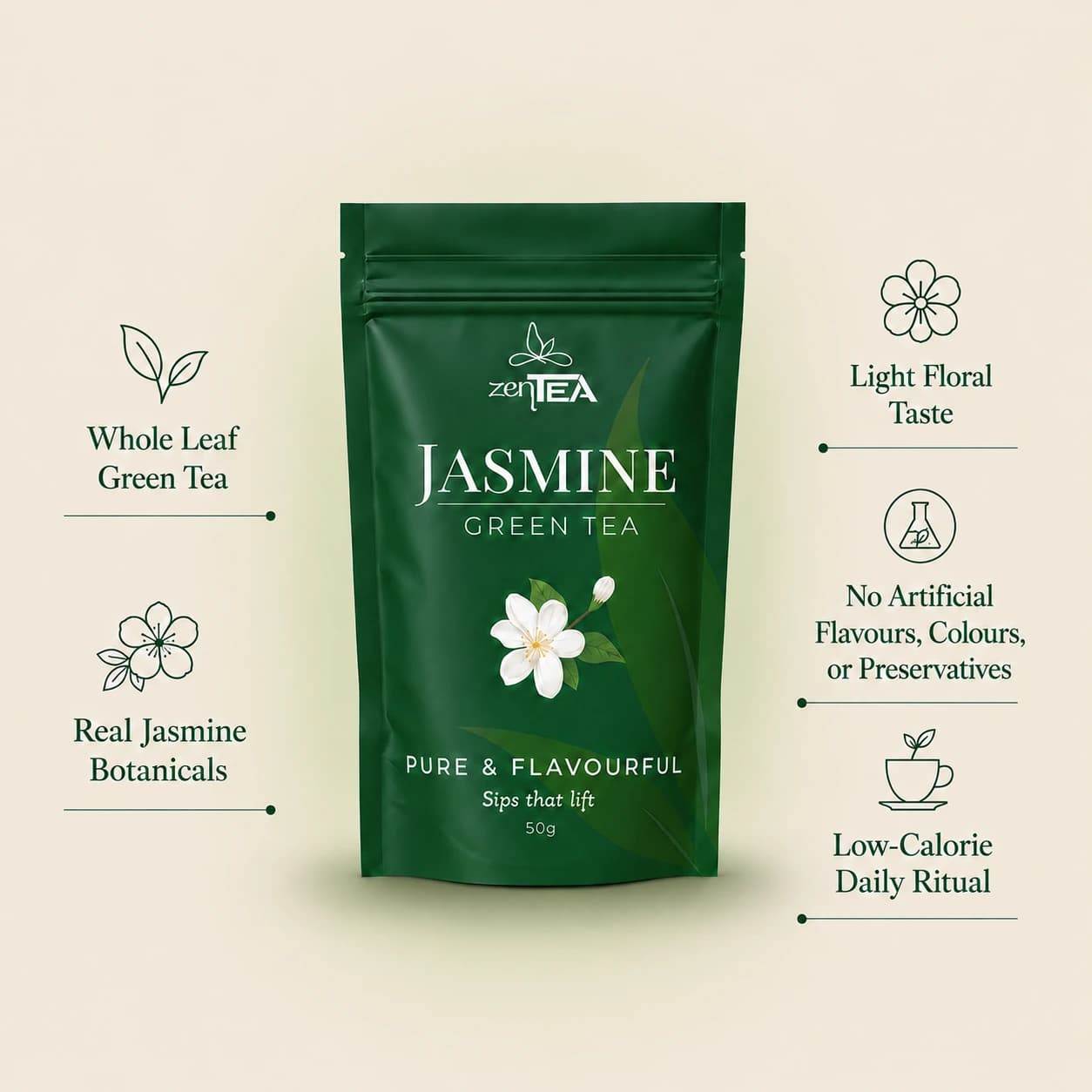 Jasmine Green Tea view 7