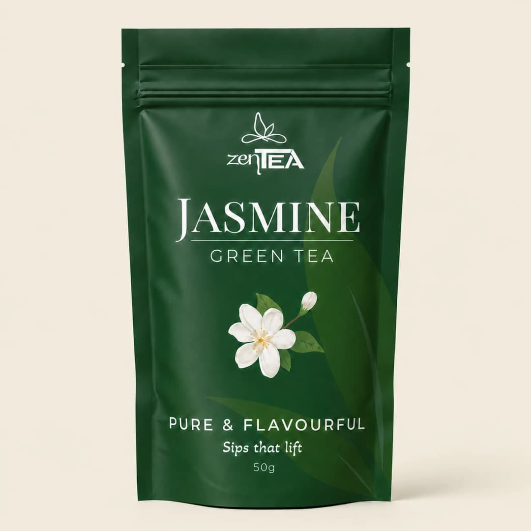 Jasmine Green Tea front pouch