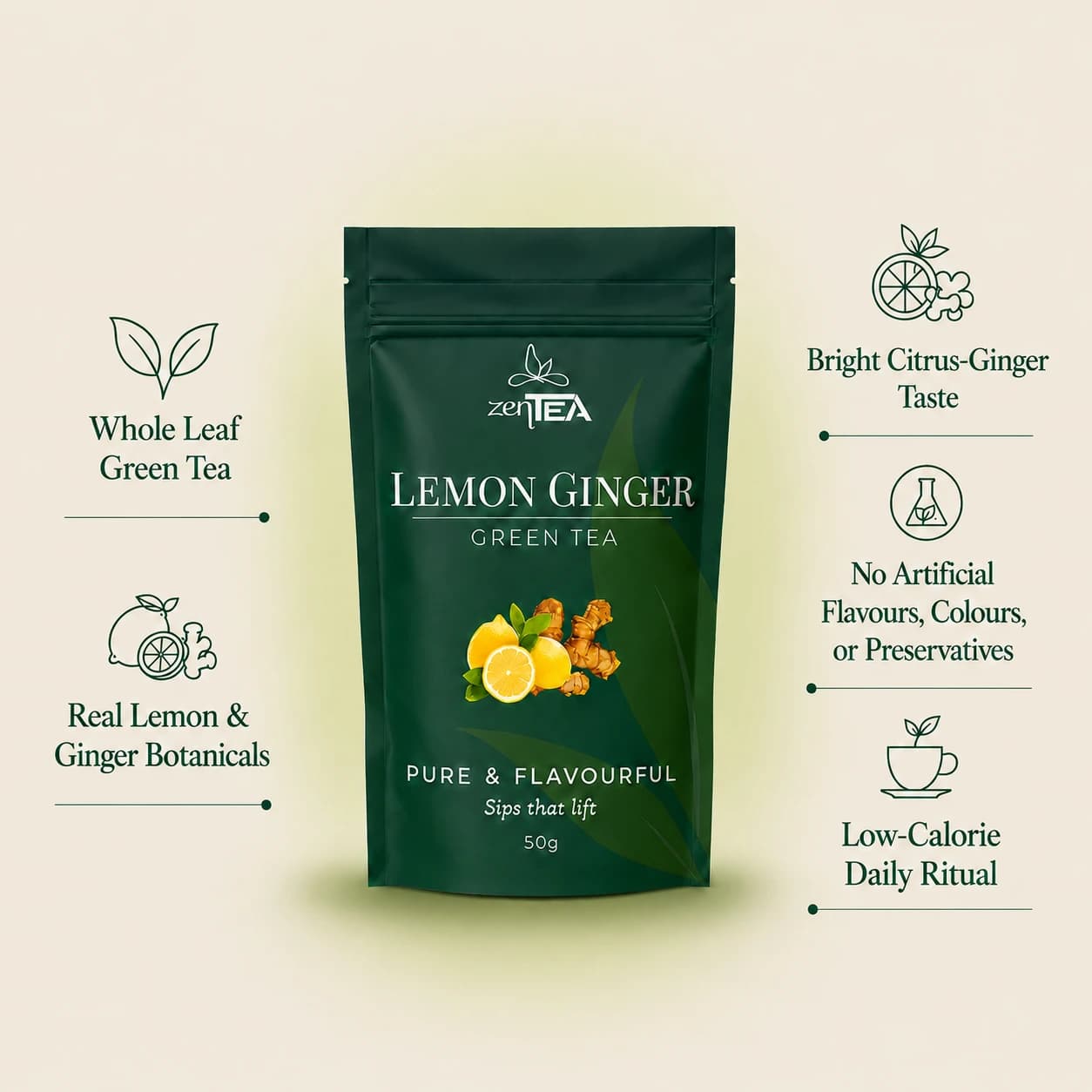 Lemon Ginger Green Tea view 7