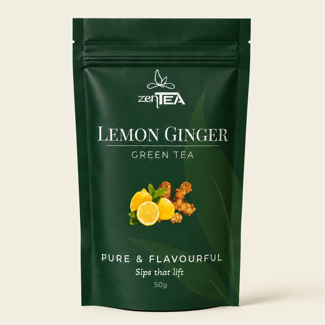 Lemon Ginger Green Tea front pouch