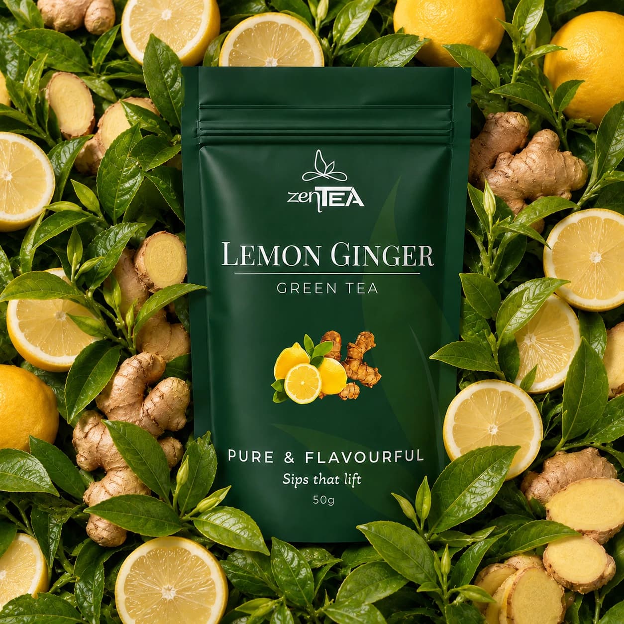 Lemon Ginger Green Tea view 3
