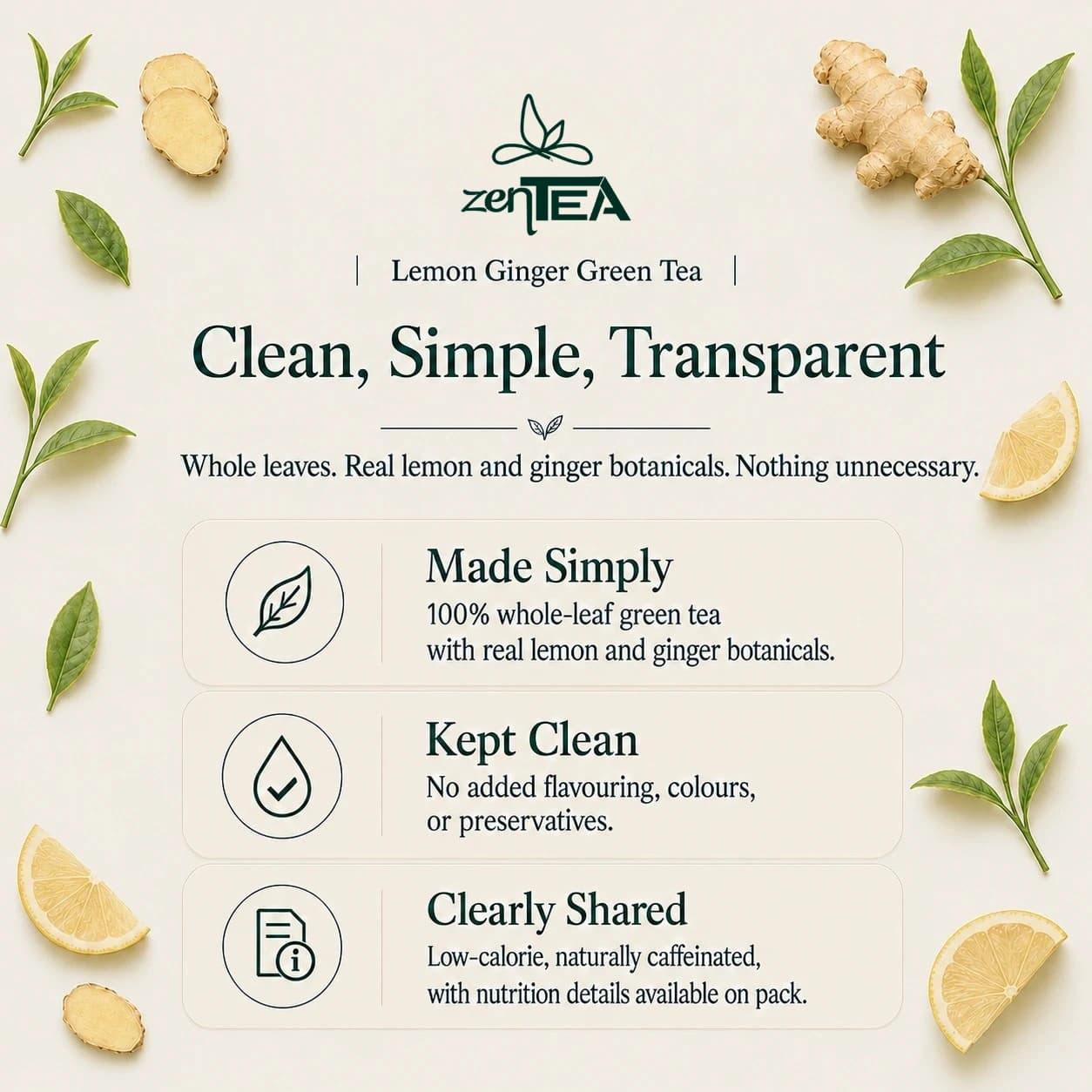 Lemon Ginger Green Tea view 8