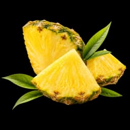 Pineapple and tea leaves