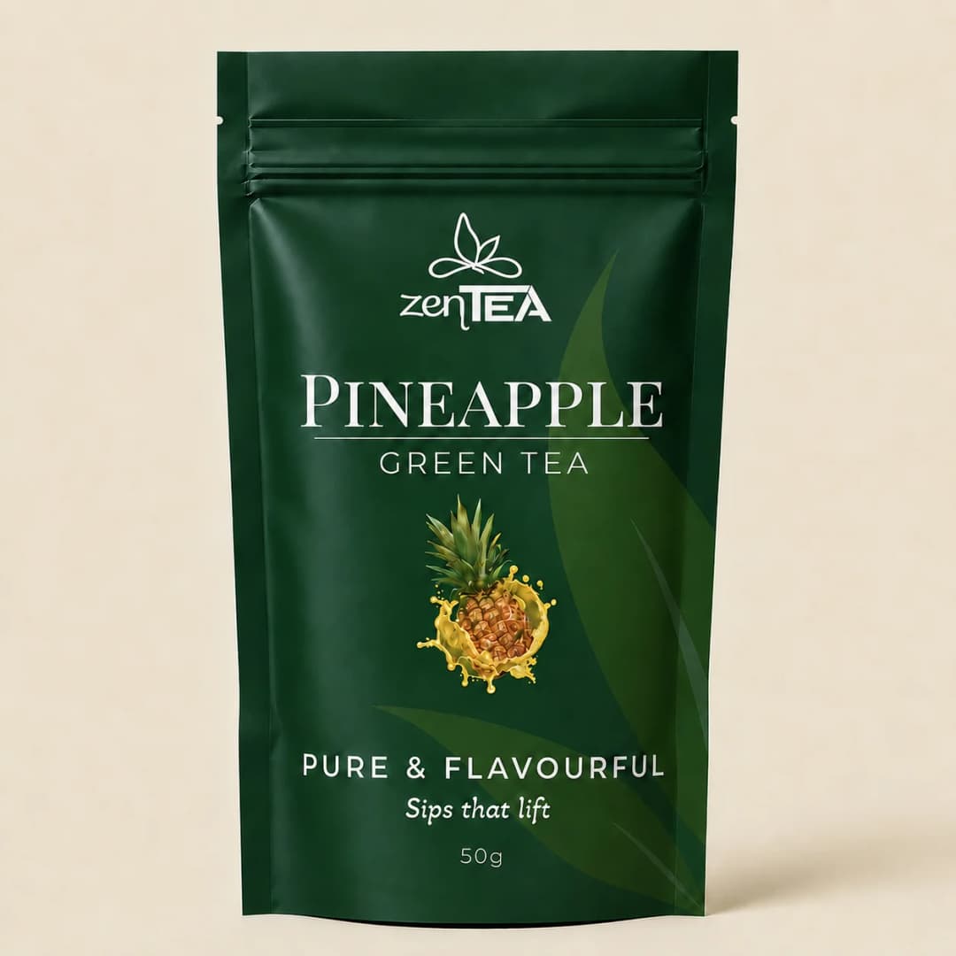 Pineapple Green Tea front pouch